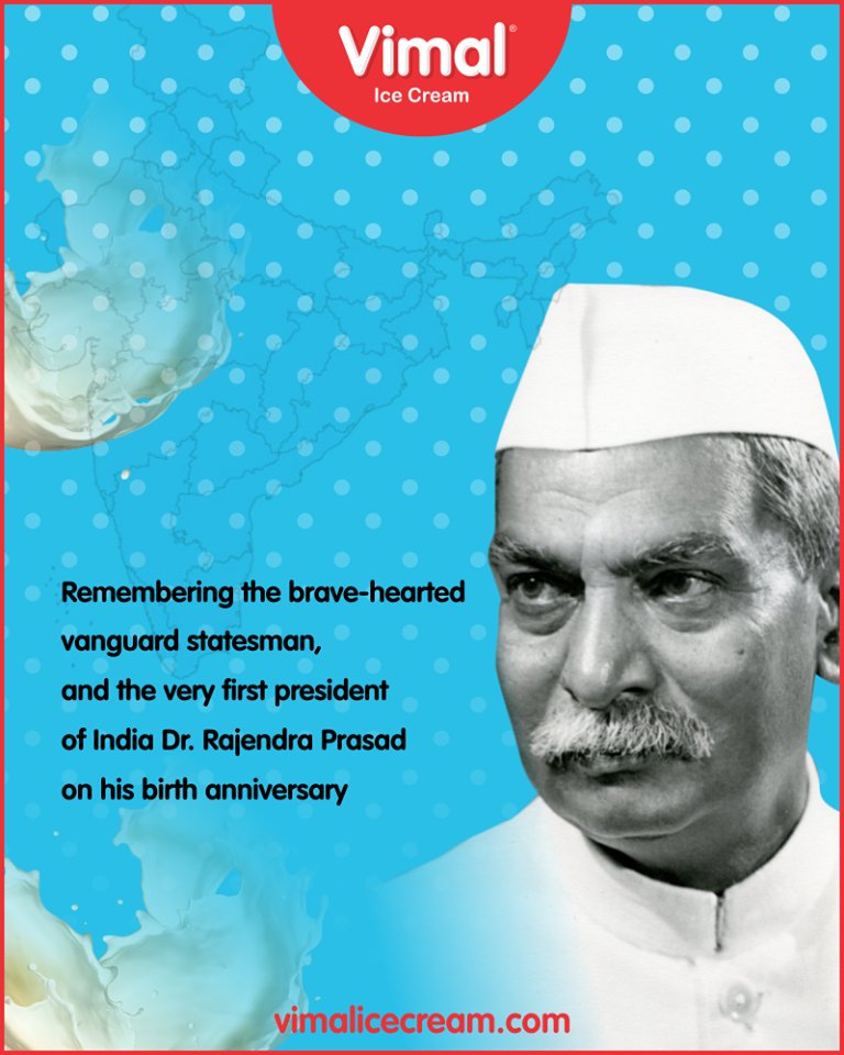 Remembering the legendary Dr. #RajendraPrasad on his birth anniversary!
#VimalIceCream #Gujarat #Ahmedabad https://t.co/KvS1brl0mX