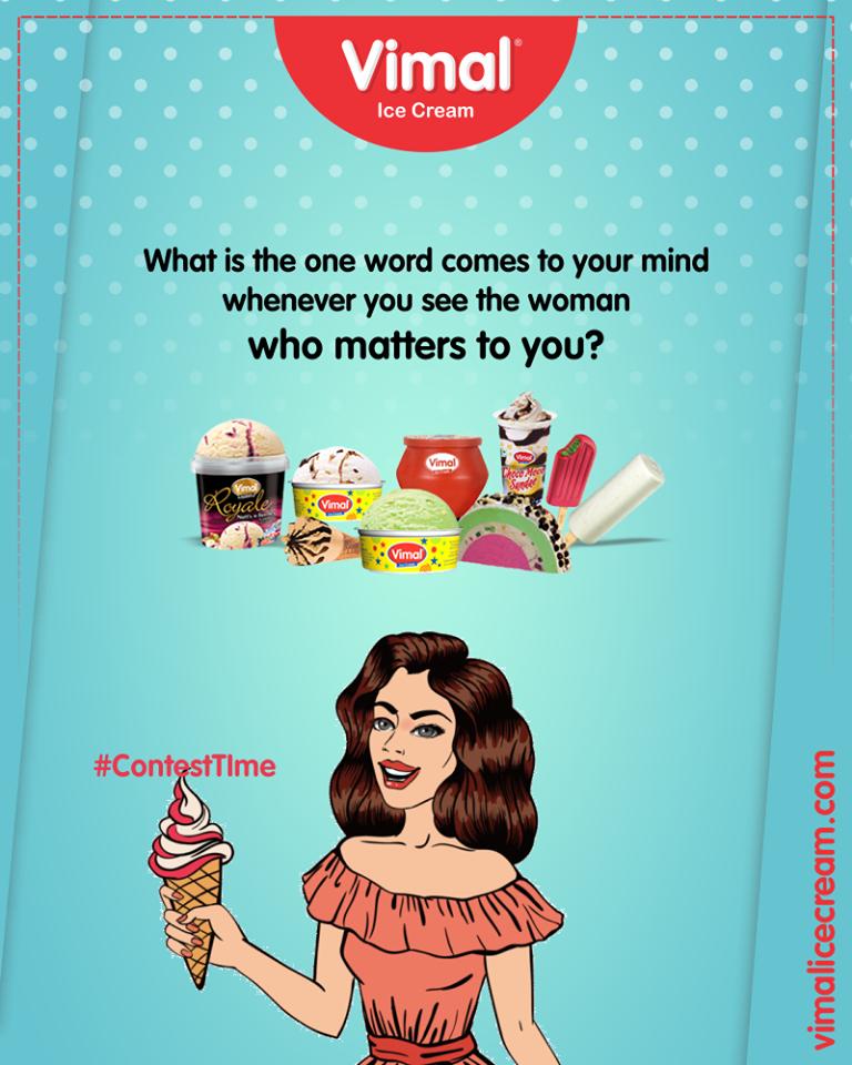 What is the one word comes to your mind whenever you see the woman who matters to you? We cannot wait to see your beautiful responses! 

#Celebrations #Icecream #IcecreamLovers #LoveForIcecream #IcecreamIsBae #Ahmedabad #Gujarat #India #VimalIceCream https://t.co/HlwUkbqhDT