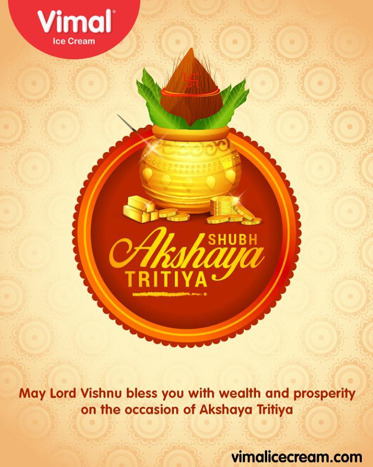 May Lord Vishnu bless you with wealth and prosperity
on the occasion of Akshaya Tritiya

#AkshayaTritiya #Vimal #IceCream #VimalIceCream #Ahmedabad https://t.co/6Yn813XCtN