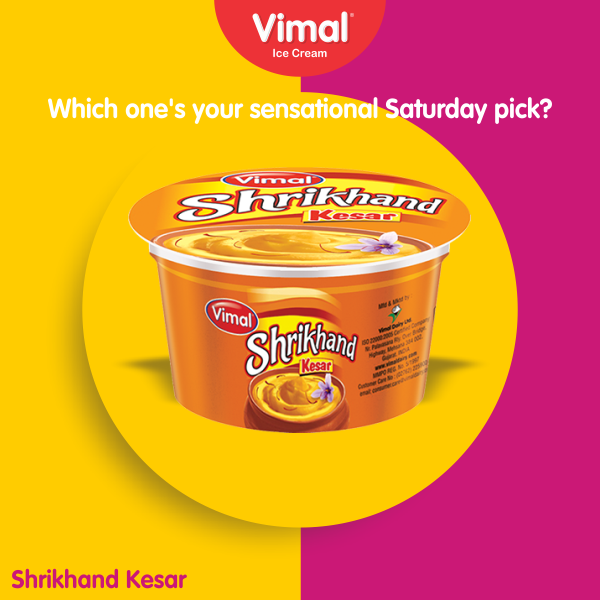 Which one’s your sensational Saturday pick?

#IcecreamTime #IceCreamLovers #FrostyLips #Vimal #IceCream #VimalIceCream https://t.co/wmn6F7DXjb