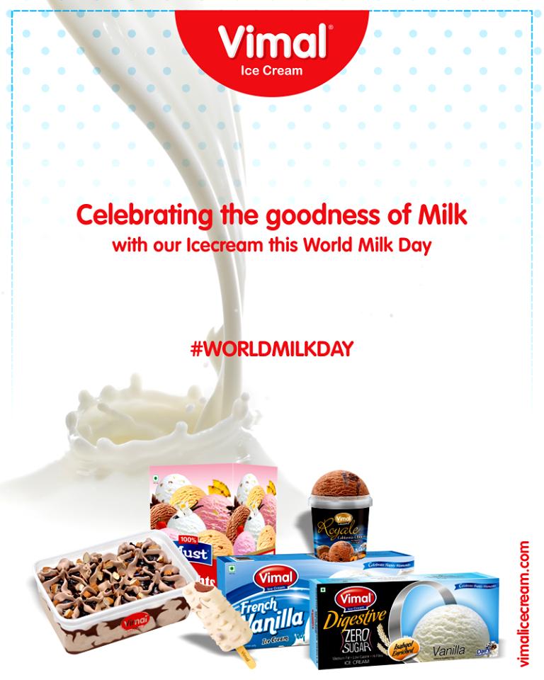 Celebrating the goodness of Milk with Vimal Ice Cream this #WorldMilkDay.

#MilkDay #Vimal #IceCream #VimalIceCream #Ahmedabad https://t.co/fSRvvfjzmH