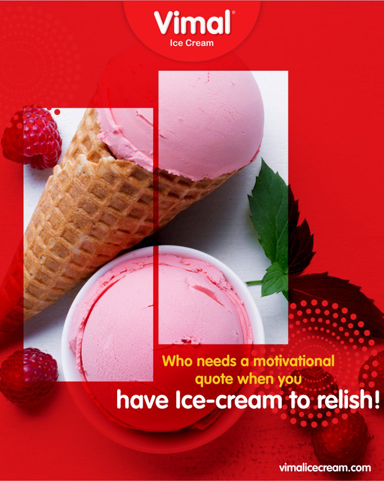 Hit like if Ice-cream motivates you too!

#VimalIceCream #IcecreamTime #IceCreamLovers #FrostyLips #Vimal #IceCream https://t.co/RSD7lGFf2P