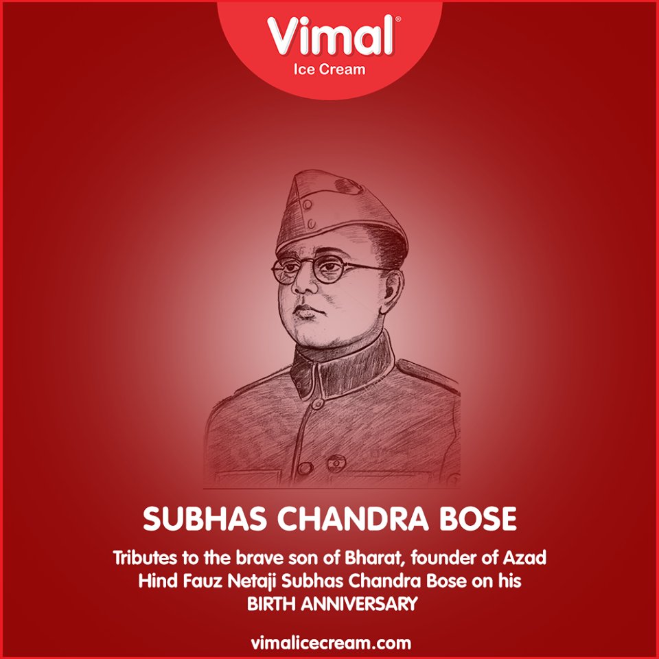 Tributes to the brave son of Bharat, founder of Azad Hind Fauz Netaji Subhas Chandra Bose on his birth anniversary.

#NetajiJayanti #SubhashChandraBose #NetajisBirthdayAnniversary #VimalIceCream #Icecreamisbae #Happiness #LoveForIcecream #FrostyLips #Vimal #IceCream #Ahmedabad https://t.co/l7vXtx6OOy