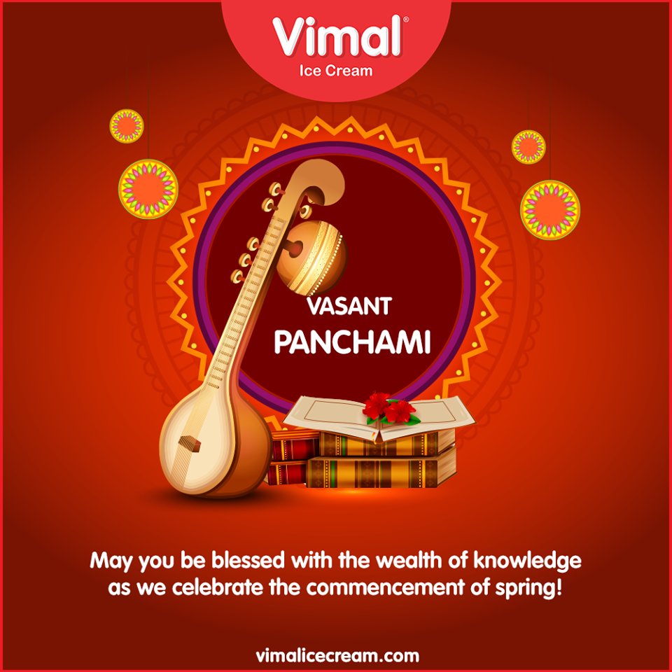 May you be blessed with the wealth of knowledge as we celebrate the commencement of spring!

#SaraswatiPuja #VasanthaPanchami #VasantPanchami2020 #LoveForIcecream #IcecreamTime #IceCreamLovers #FrostyLips #Vimal #IceCream #VimalIceCream #Ahmedabad https://t.co/294fEEnXfM