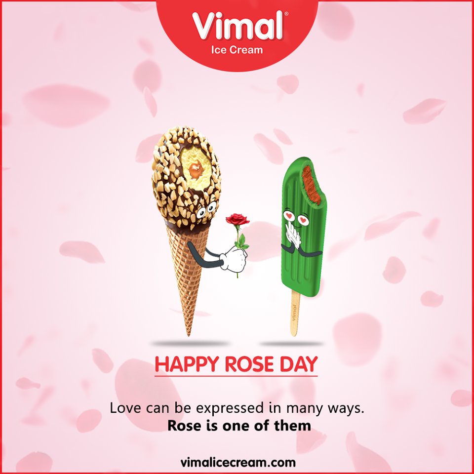 Love can be expressed in many ways. Rose is one of them. Happy Rose Day

#RoseDay #LoveForIcecream #IcecreamTime #IceCreamLovers #FrostyLips #Vimal #IceCream #VimalIceCream #Ahmedabad https://t.co/Wk1VOyIYtO