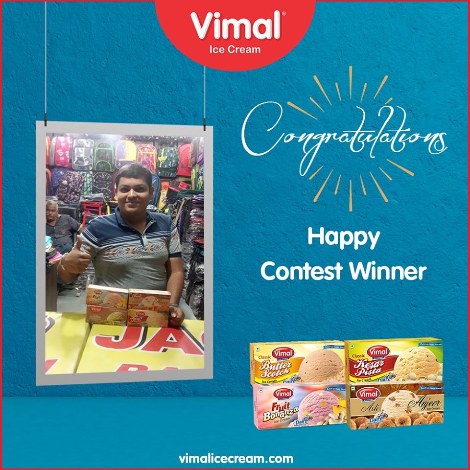 Happy contest winner!

#ContestWinner #HappyWinner #Happiness #VimalICeCream https://t.co/RmPku1Fapj