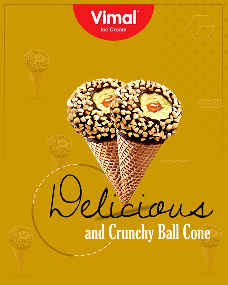 Roll over your Monday Blues with our crunchy and delicious Ball Cone.

#IcecreamTime #IceCreamLovers #FrostyLips #Vimal #IceCream #VimalIceCream #Ahmedabad https://t.co/zpbHjKSeFW