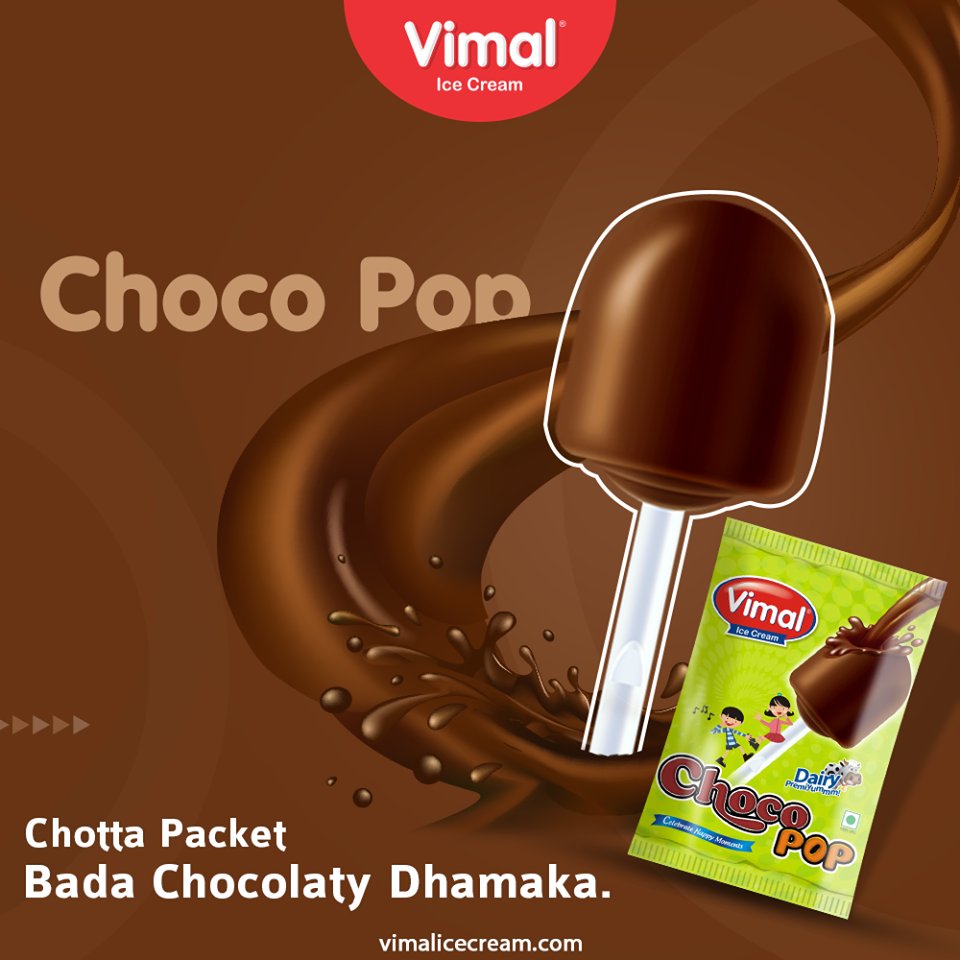 Experience the Bada chocolaty Dhamaka of the Chota Packet Choco Pop By Vimal Ice Cream

#VimalIceCream #IceCreamLovers #FrostyLips #Vimal #IceCream #Ahmedabad https://t.co/lhFDMJB3Pj