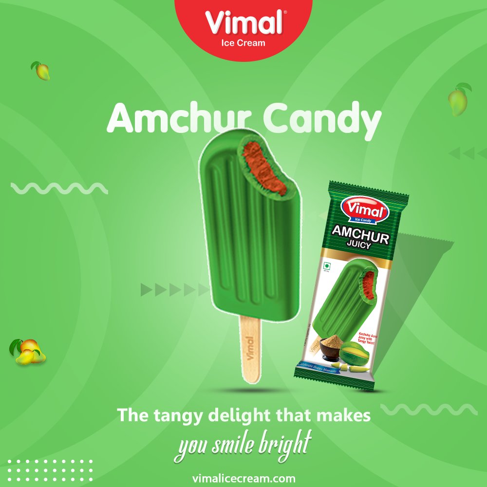 Amchur Candy
The tangy delight that makes you smile bright.

#VimalIceCream #IceCreamLovers #FrostyLips #Vimal #IceCream #Ahmedabad https://t.co/c3oZUwbMxy