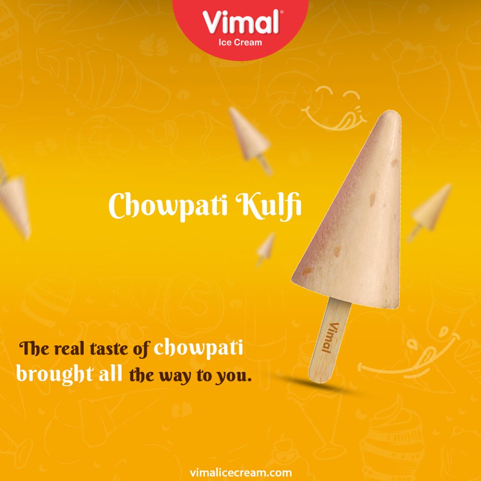 Chowpati Kulfi
The real taste of Chowpati brought all the way to you.

#VimalIceCream #IceCreamLovers #FrostyLips #Vimal #IceCream #Ahmedabad https://t.co/kdqxqEko3B
