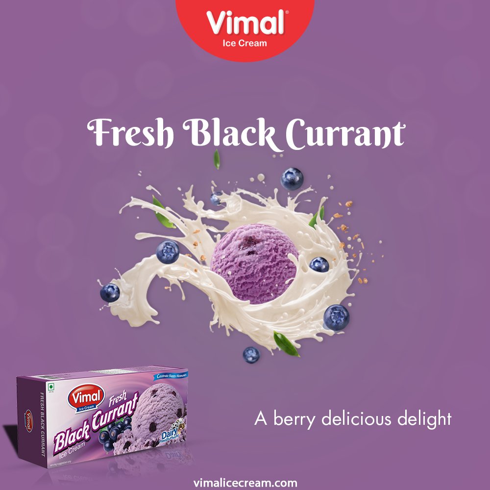 Fresh Black Currant

The deliciousness of fresh berries encapsulated with the deliciousness of ice cream.

#VimalIceCream #IceCreamLovers #Vimal #IceCream #Ahmedabad https://t.co/jUzzFOfVfb