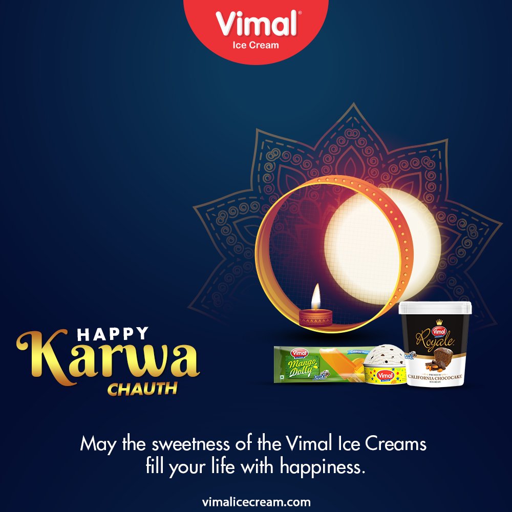 May the sweetness of the Vimal Ice Creams  Ice Cream fill your life with happiness.

#HappyKarvaChauth #KarvaChauth #VimalIceCream #IceCreamLovers #Vimal #IceCream #Ahmedabad https://t.co/ciajJNXg47
