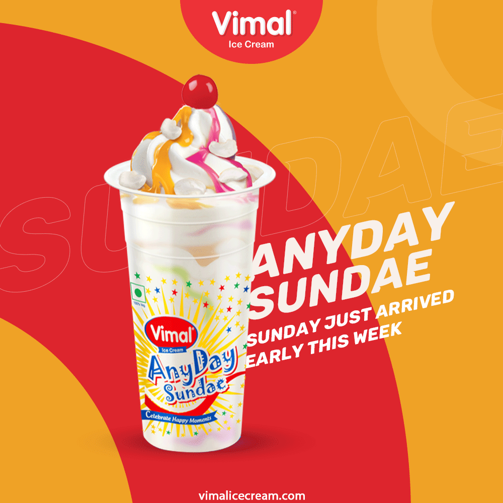 Your favorite Sundae just arrived early this week. Savor the sweetness of amazing sundaes only by your favorite Vimal Ice-Creams.

#VimalPastries #VimalIceCream #IceCreamLovers #Vimal #IceCream #Ahmedabad https://t.co/1F8u3AADtk