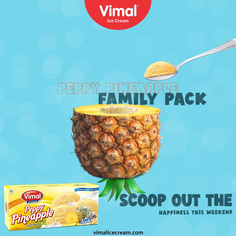 Peppy Pineapple Family Pack
Scoop out the happiness this weekend and let the sweetness rolling with delicious @VimalIceCreams Ice-Creams.

#VimalIceCream #IceCreamLovers #Vimal #IceCream #Ahmedabad https://t.co/bU0UwLtaVH