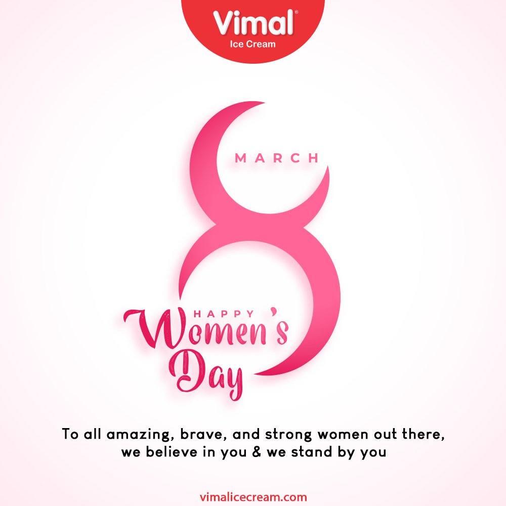 To all amazing, brave, and strong women out there, we believe in you & we stand by you

#InternationalWomensDay #InternationalWomensDay2021 #HappyWomensDay #WomenEmpowerment #WomenDay2021 #ChooseToChallenge #VimalIceCream #IceCreamLovers #Vimal #IceCream #Ahmedabad https://t.co/tKxE13PO8z