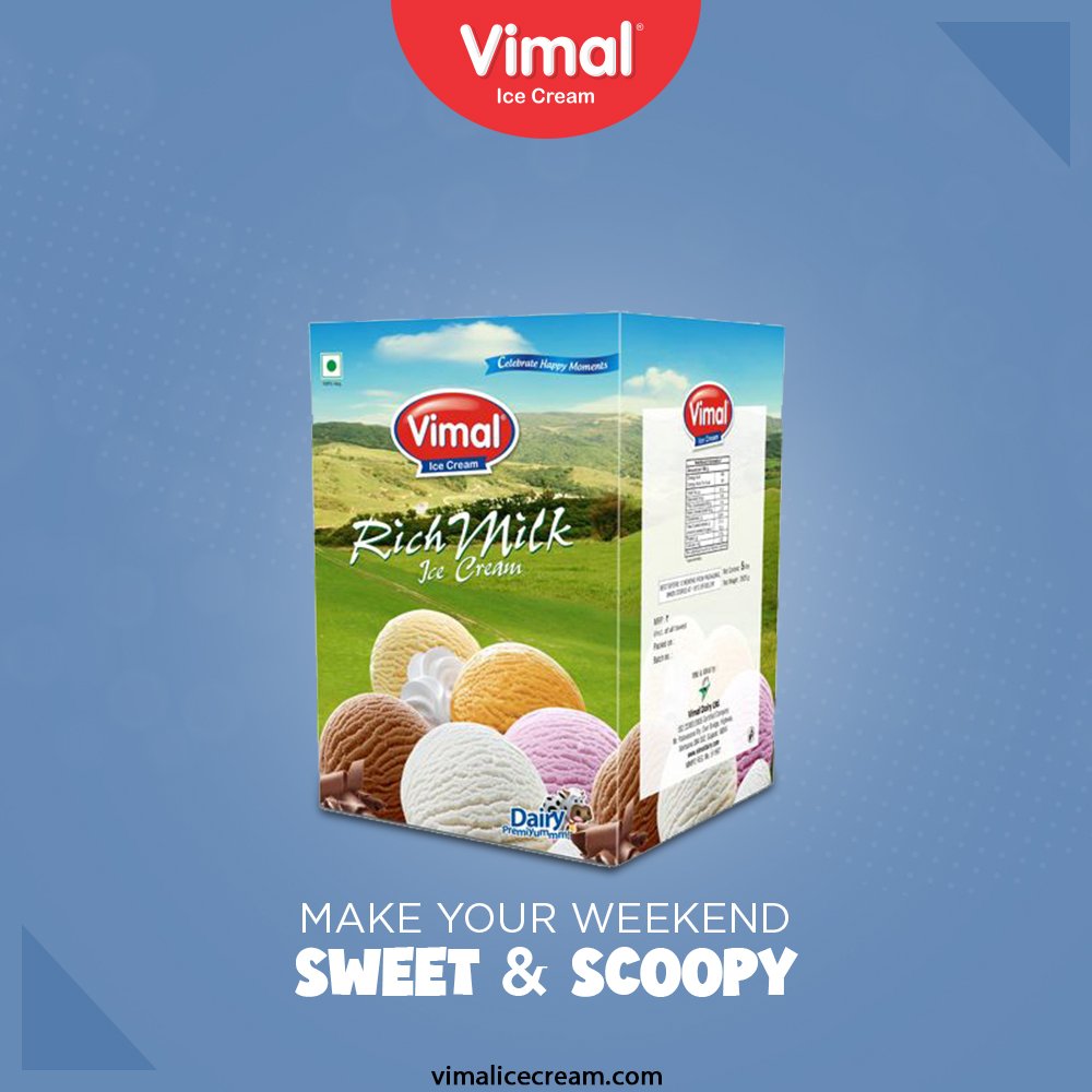 Make your weekend sweet & scoopy, only with the utter deliciousness of exclusive range of @VimalIceCreams  

#SummerIsHere #VimalIceCream #IceCreamLovers #Vimal #IceCream #Ahmedabad https://t.co/arz0FnYrdd