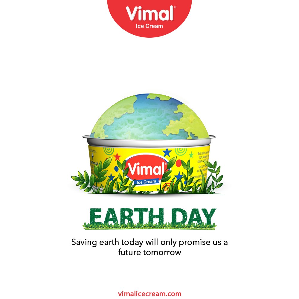 Saving earth today will only promise us a future tomorrow

#WorldEarthDay #SaveEarth #EarthDay2021 #EarthDay #MotherEarth #SaveThePlanet #VimalIceCream #IceCreamLovers #Vimal #IceCream #Ahmedabad https://t.co/Zov244Uipl