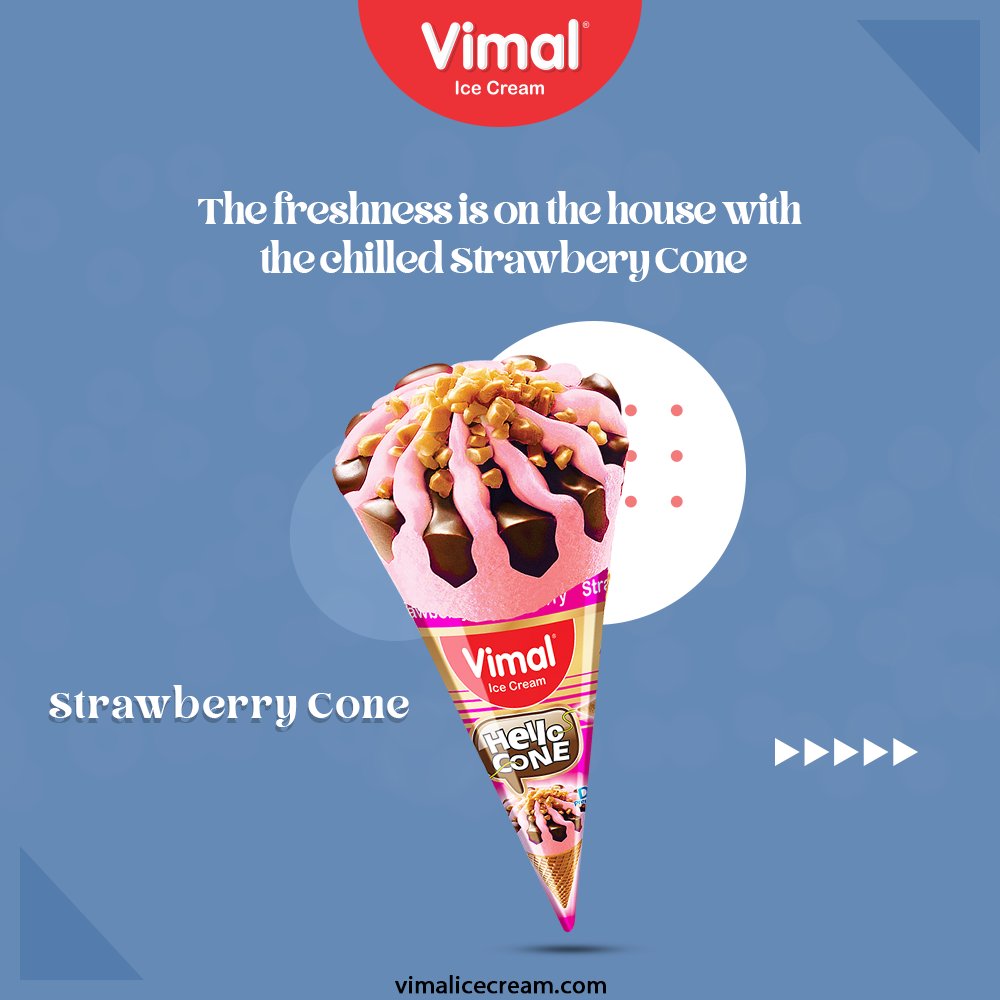 Embrace the chilled freshness with the deliciousness of the amazing Strawberry Cone in this piping hot summer, only with Vimal Ice Cream.

#VimalIceCream #IceCreamLovers #Vimal #IceCream #Ahmedabad https://t.co/BRTDG2oUpm