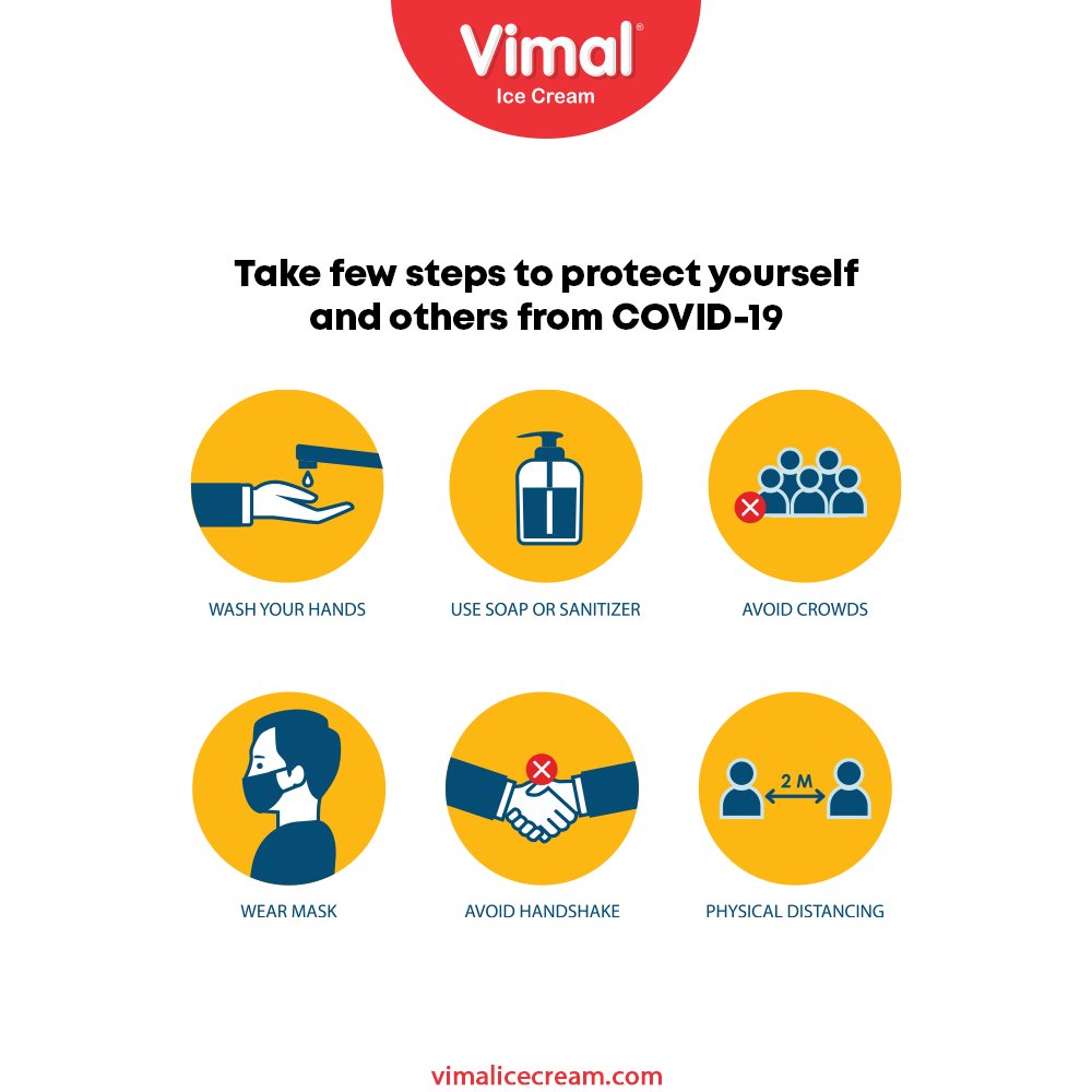 Take few steps to protect yourself and others from COVID-19

#StaySafe #VimalIceCream #IceCreamLovers #Vimal #IceCream #Ahmedabad https://t.co/4oYQzmxK7i