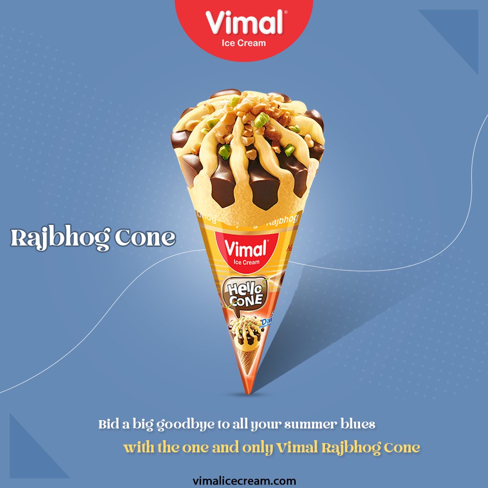 The only solution to this hot summer is delicious chilled Vimal Ice-creams. Bid a big goodbye to all your summer blues with the one and only Vimal Rajbhog Cone.

#StayHome #StaySafe #VimalIceCream #IceCreamLovers #Vimal #IceCream #Ahmedabad https://t.co/a4ayGHGat5