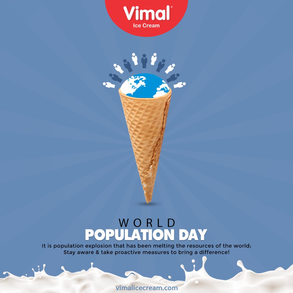 It is population explosion that has been melting the resources of the world;

Stay aware & take proactive measures to bring a difference!

#WorldPopulationDay #WorldPopulationDay2021 #StopPopulation #PopulationControl #PopulationDay #VimalIceCream #IceCreamLovers #Vimal https://t.co/mPSlJnMb48