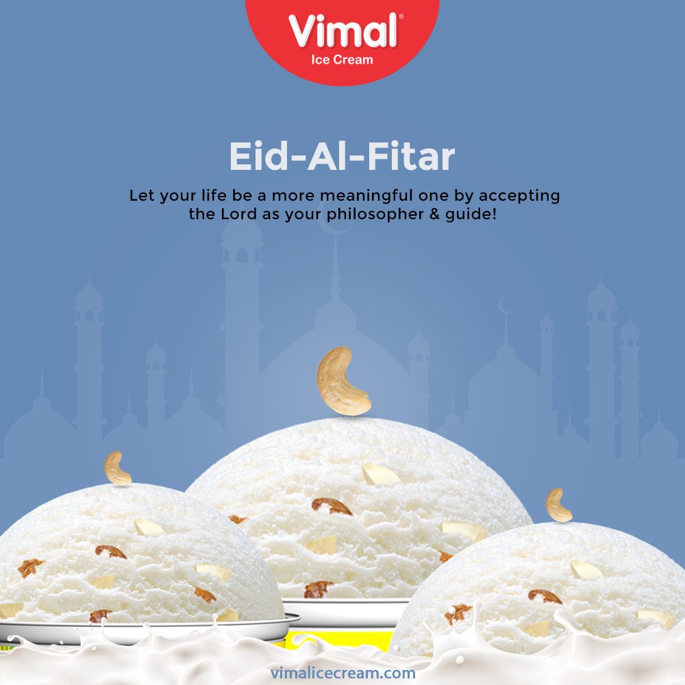 Let your life be a more meaningful one by accepting the Lord as your philosopher & guide!

#EidAlAdha2021 #EidMubarakh #VimalIceCream #IceCreamLovers #Vimal #IceCream #Ahmedabad #ShowerYourLoveForIcecream https://t.co/gCaFZh1BPu