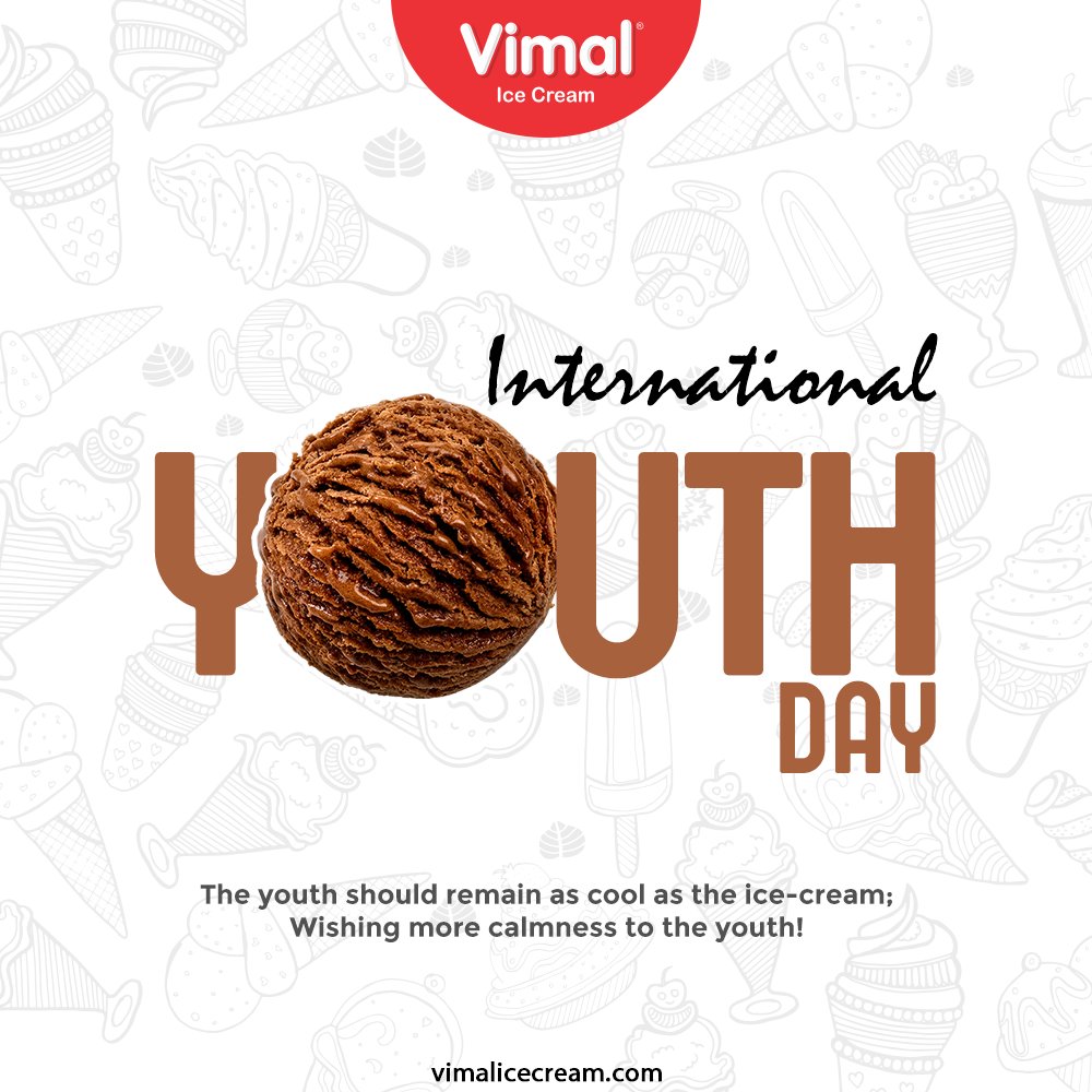 The youth should remain as cool as the ice-cream;
Wishing more calmness to the youth!

#internationalyouthday #youthday #youthday2021 #youth #Vimal #IceCream #Ahmedabad #HappyScooping #RaspberryDolly https://t.co/oPPymfrvrJ