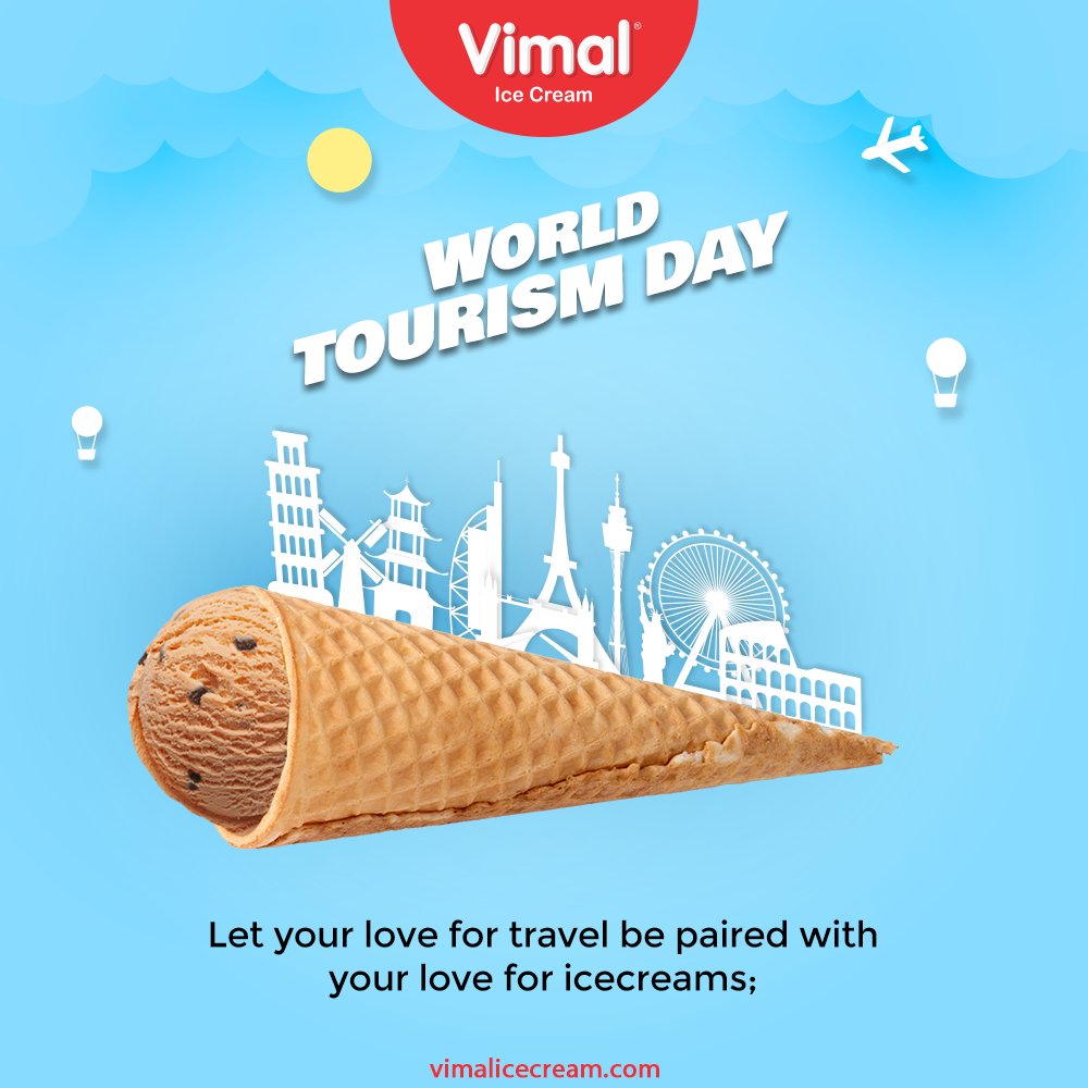 Let your love for travel be paired with your love for ice-creams;

#WorldTourismDay #WorldTourismDay2021 #TourismDay #VimalIceCream #IceCreamLovers #Vimal #IceCream #Ahmedabad https://t.co/3G5hJ54Zqb