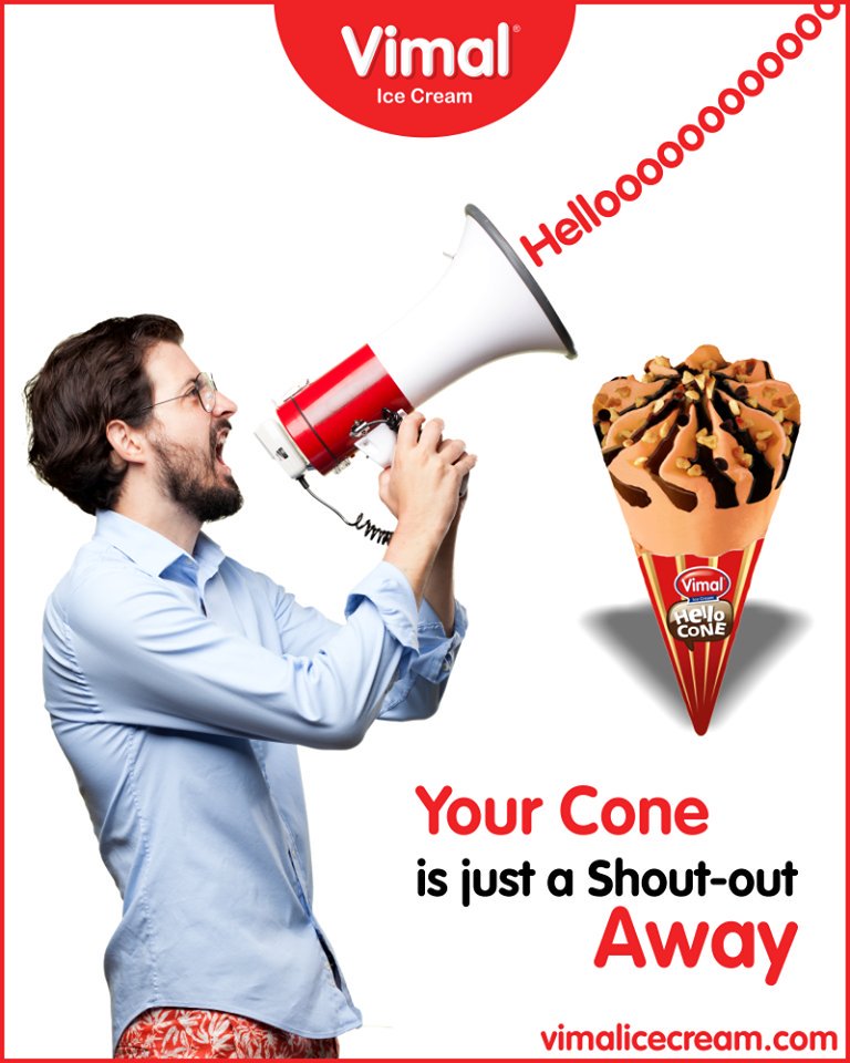 Make your day delicious with Hello Cone from Vimal Ice Cream.

#ShoutOutHello #IceCreamLovers #Vimal #IceCream #VimalIceCream #Ahmedabad https://t.co/eF4gIPnsiE