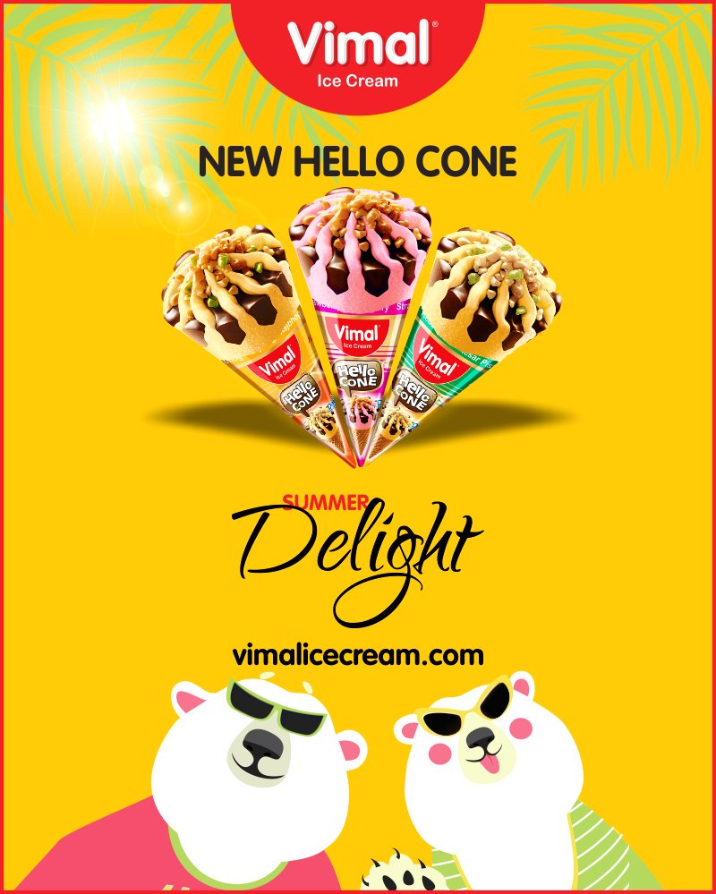 Make summer more enjoyable with new hello cones from Vimal Ice Cream

#HelloCone #IceCreamLovers #Vimal #IceCream #VimalIceCream #Ahmedabad https://t.co/MEL5Dhhslj