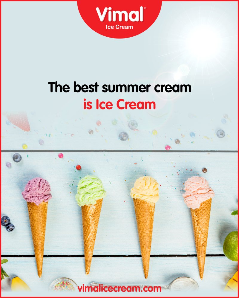 Summer season lasts for only 3 months, so eat ice-cream every day!

#SummerTime #IcecreamTime #MeltSummer #IceCreamLovers #FrostyLips #Vimal #IceCream #VimalIceCream #Ahmedabad https://t.co/MSWu3lpuGx
